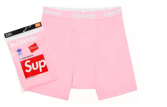 Supreme Hanes Boxer Briefs 2 Pack Pink
