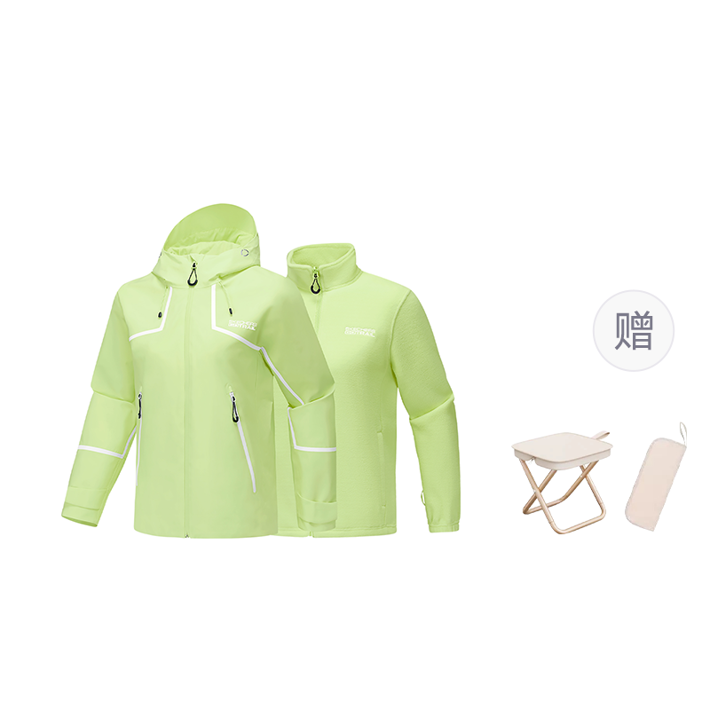 Skechers Skechers, Rubik's cube, velvet travel sports universal waterproof liner, windproof water repellent keep warm retroreflective jacket, 0 three-in-one