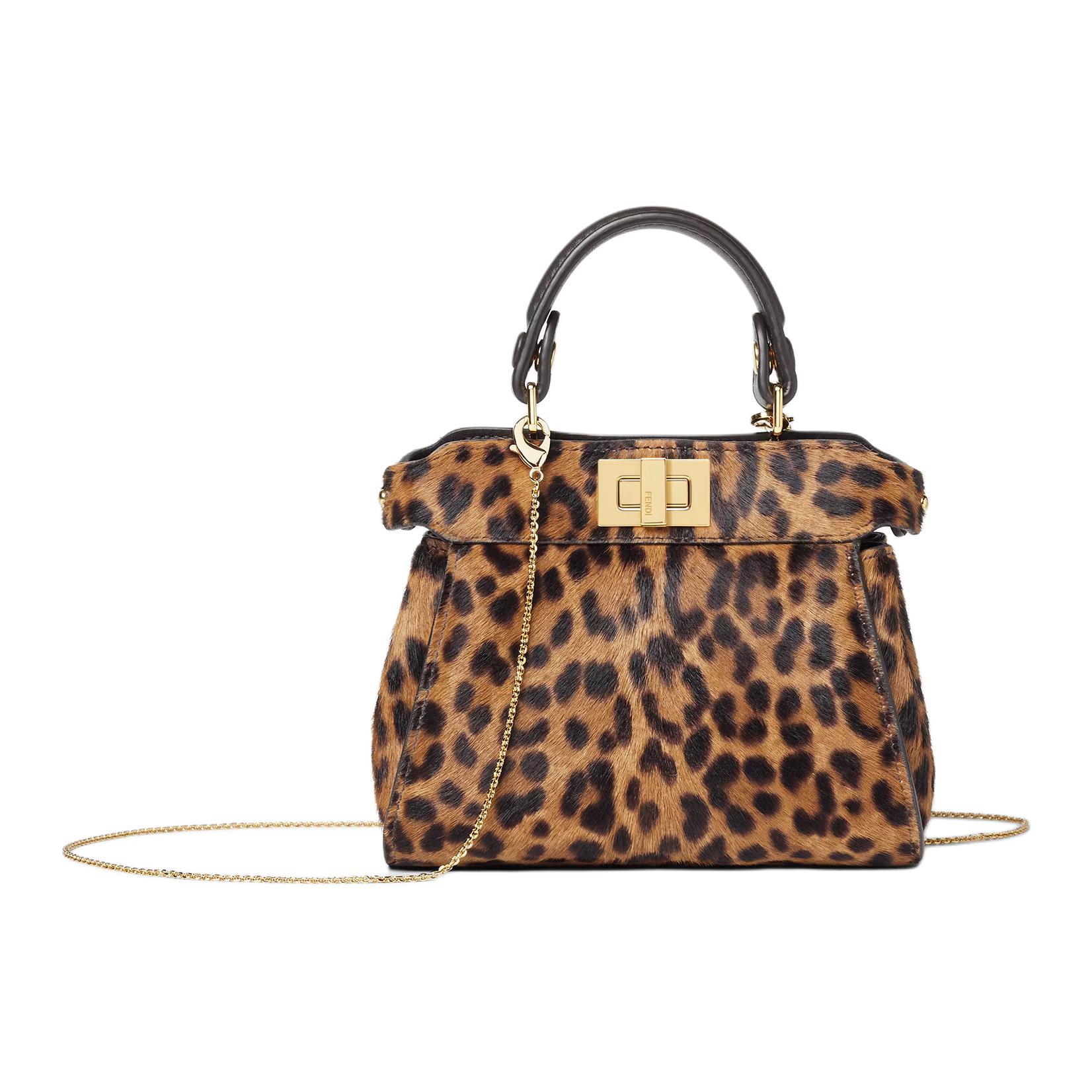 Женская сумка Fendi Peekaboo (коричневая)