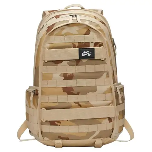 Nike Polyester Backpack Regular Unisex Beige Camouflage
