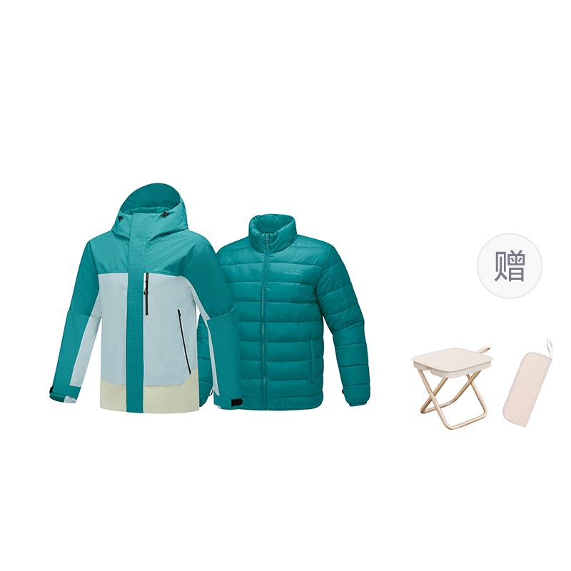 Skechers Skechers, Rubik's cube, down jacket, sports comfortable keep warm wear-resistant breathable waterproof water repellent windproof liner for leisure for men and women, loose fit, peacock