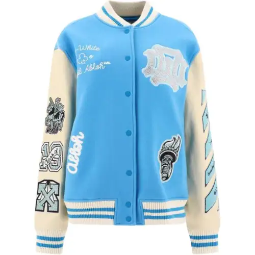 OFF WHITE Jackets & Coats, Regular Fit Men's Light Blue