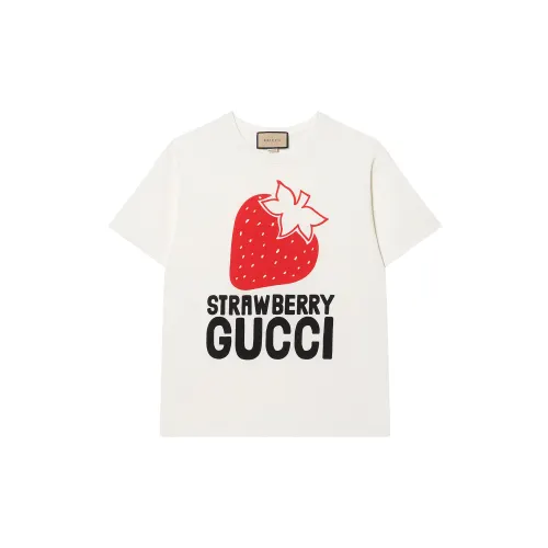 GUCCI Drop Shoulder Sleeve T Shirt Women's White