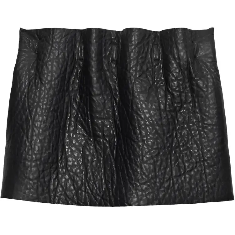 PRADA Textured Leather Mini Skirt