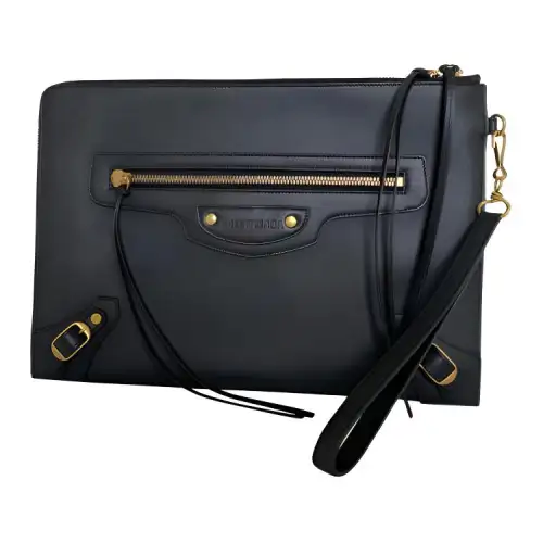 Balenciaga Leather Clutch Women's Black