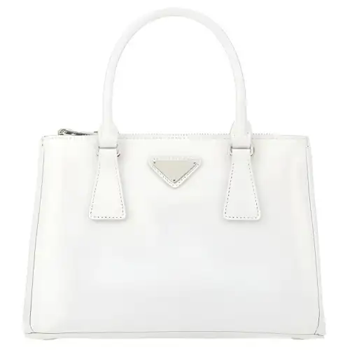 PRADA Saffiano Leather Handbag Mini Unisex White