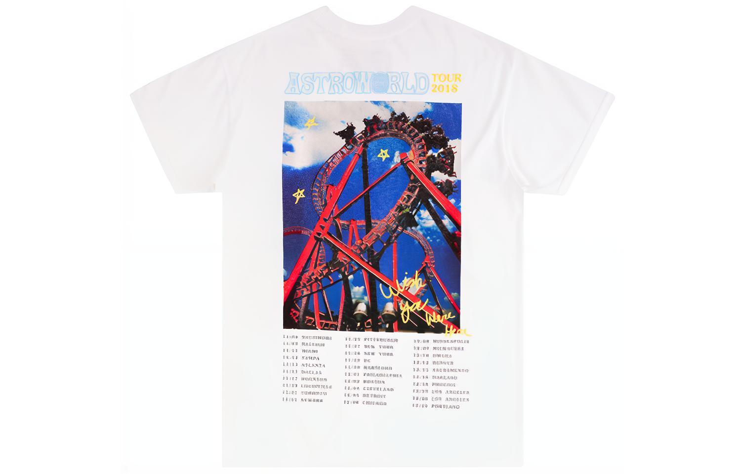 Футболка Travis Scott Rollercoaster (белая)