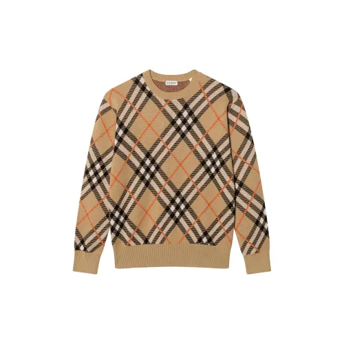 Burberry Checked Crewneck Jumper