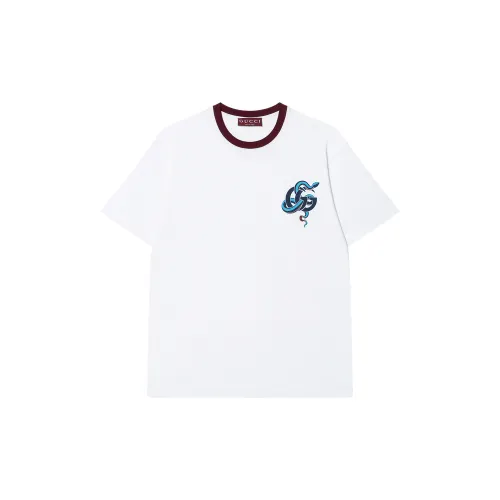 GUCCI T Shirts Men's White Crew Neck Moderate Straight Fit