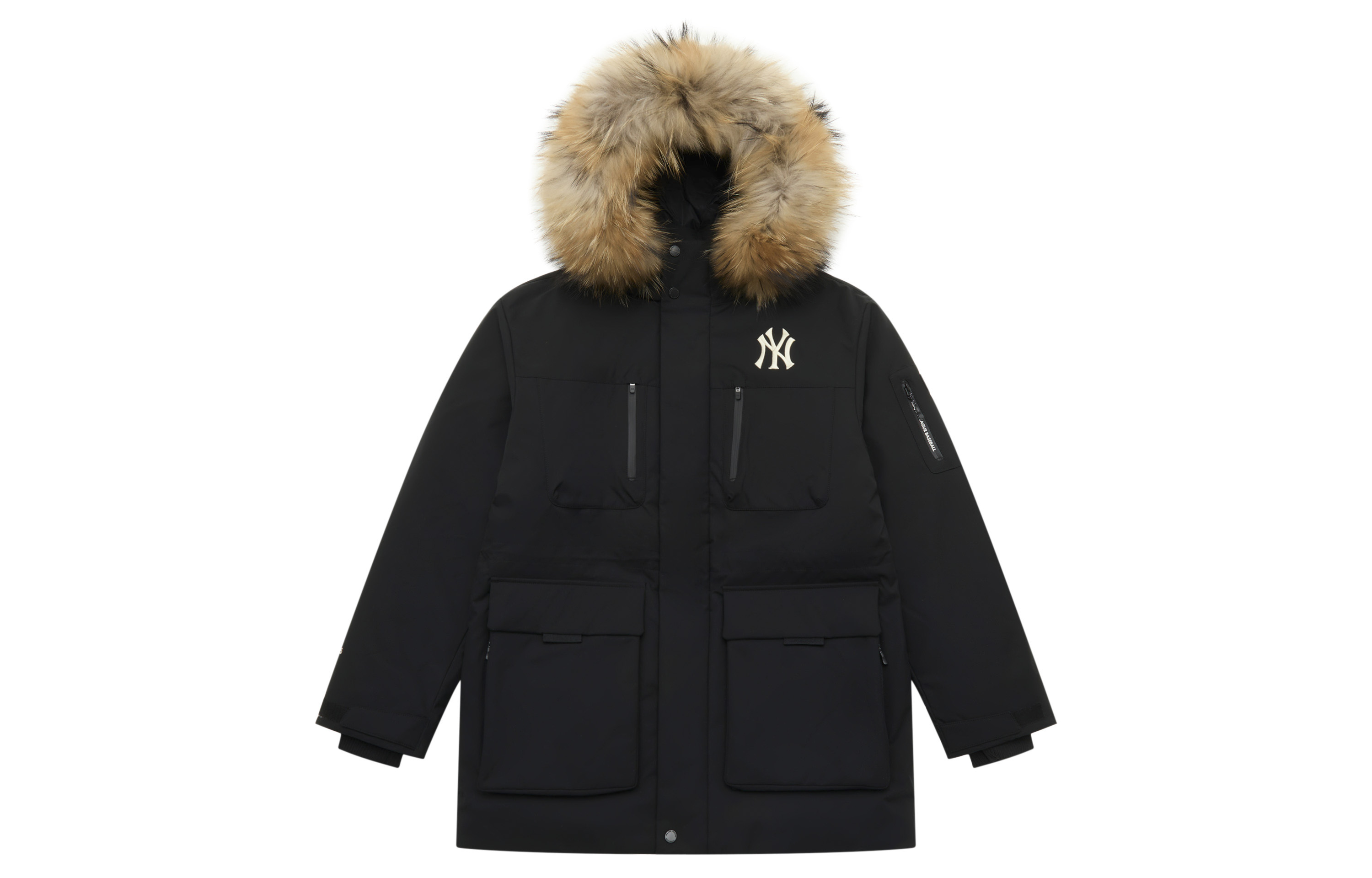 MLB Base velvet fashionable classic trend sports comfortable down jacket for leisure with hood for men and women, goose down, with your logo imprint, loose fit