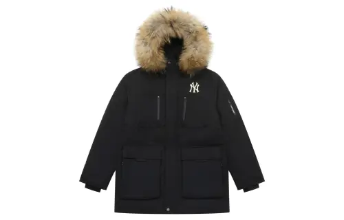 MLB Base velvet fashionable classic trend sports comfortable down jacket for leisure with hood for men and women, goose down, with your logo imprint, loose fit