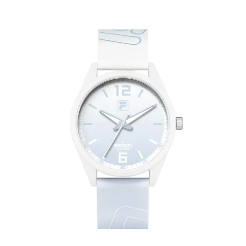 FILA Silicone quartz watch strap, blue dial, fashionable trend women's watch, quartz mechanism, 43mm