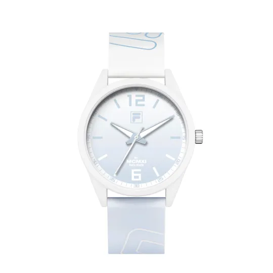 FILA 6485 Wrist Watches Quartz Movement Silicone Strap 43mm Blue Dial Women's Watch Fashion Trend