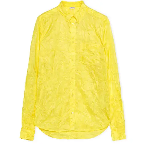 LOEWE Shirts Men's Yellow Lapel Moderate Other