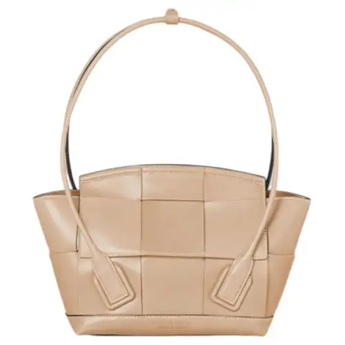 Bottega Veneta Arco Cow Leather Handbag Small Women's Almond Nude