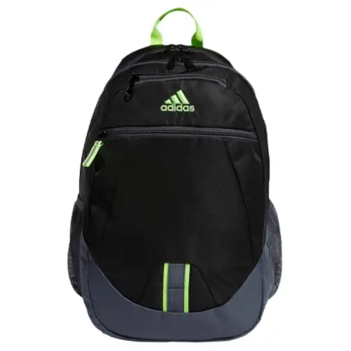 Adidas Polyester Backpack Unisex Black Multicolor