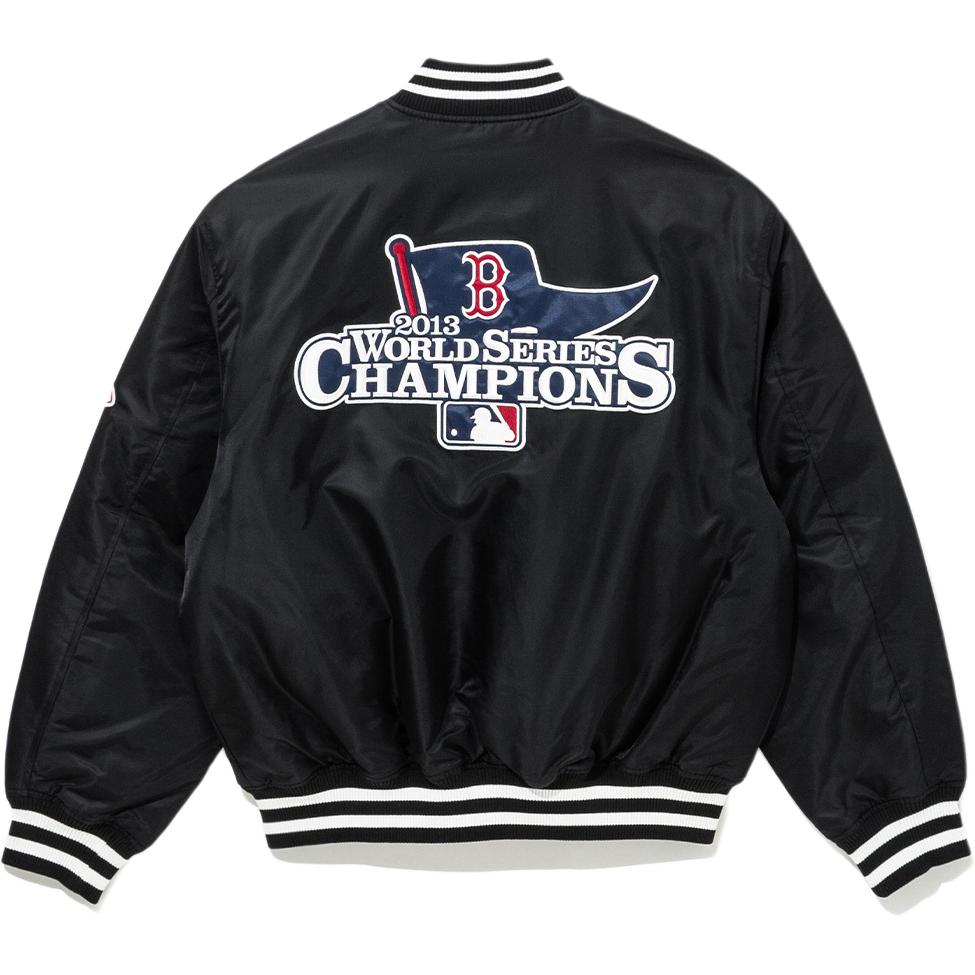New Era FW25 MLB WORLD SEIRES CHAMPIONS JACKET series Boston Red Sox loose short single-breasted casual simple long-sleeved jacket Korean version same style for men and women