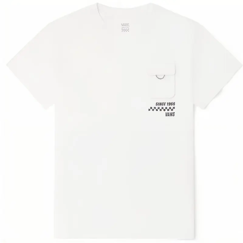 Vans T Shirts Women's White Crew Neck Moderate Straight Fit