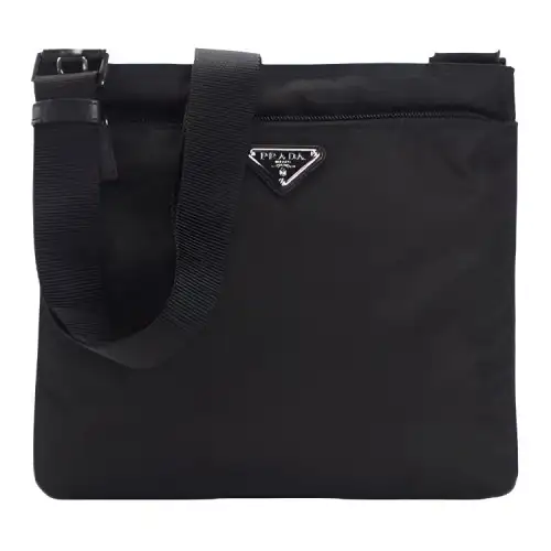 PRADA Fabric Shoulder Bag Unisex Black
