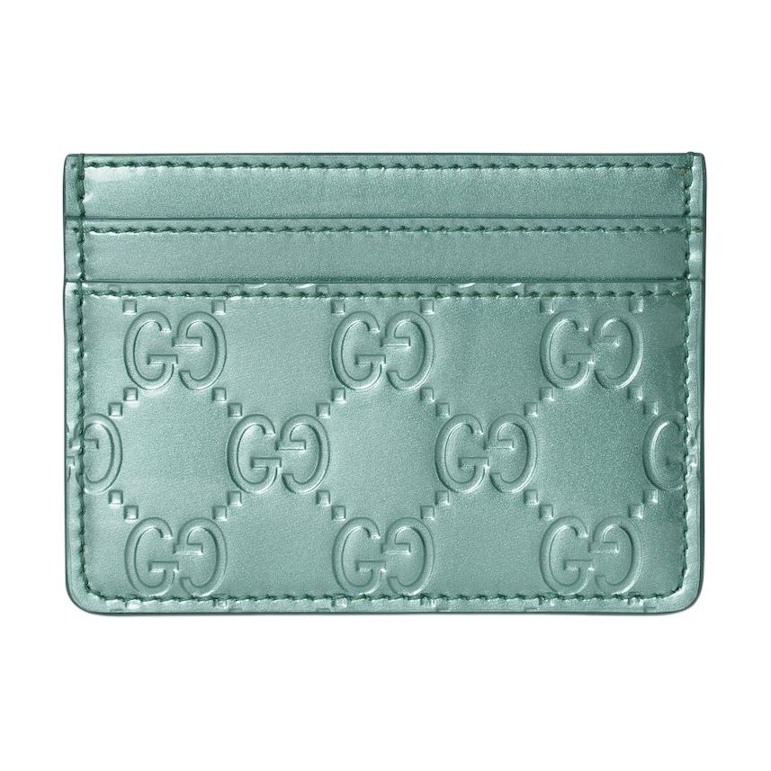 Женский картхолдер Gucci GG Emblem (светло-голубой)