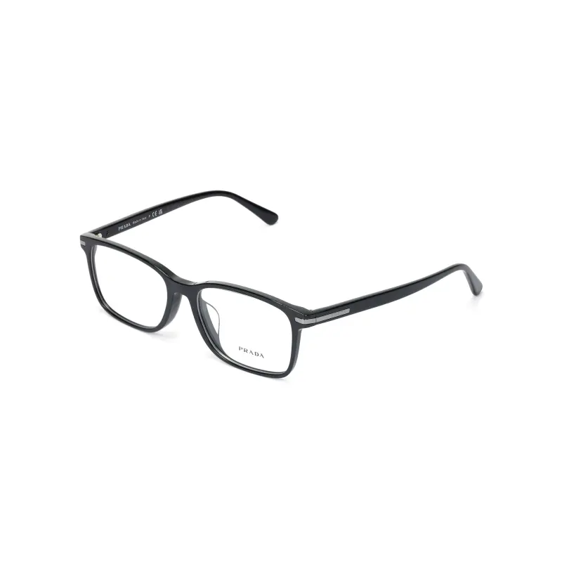 PRADA Black Square Eyeglass Frames Men's