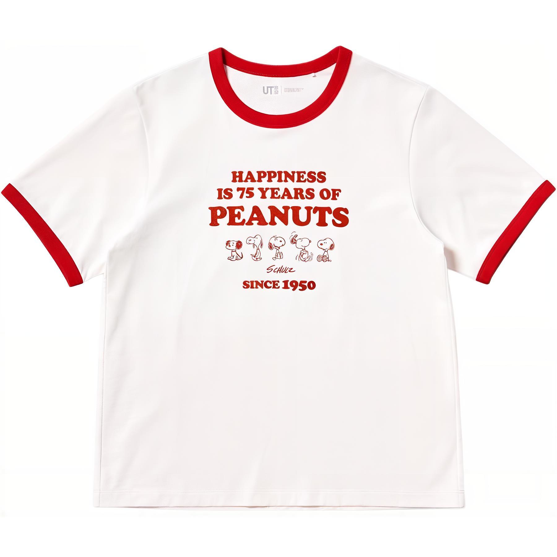 Женская футболка UNIQLO × PEANUTS SS25 T (белая)