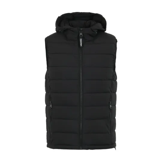 Calvin Klein Vests Men's Matte Black Hooded Non Detachable Moderate Other