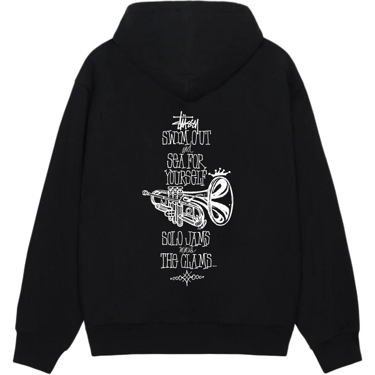Худи Stussy FW25 SWIM OUT ZIP HOODIE logo (с принтом)