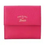GUCCI Leather Wallet Women's Rose Red