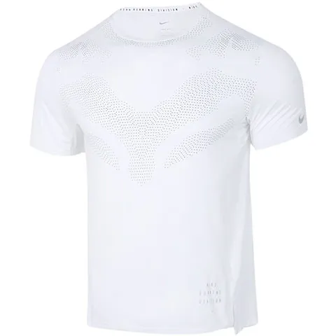 Nike T-Shirts Men's White Crew Neck Straight Fit
