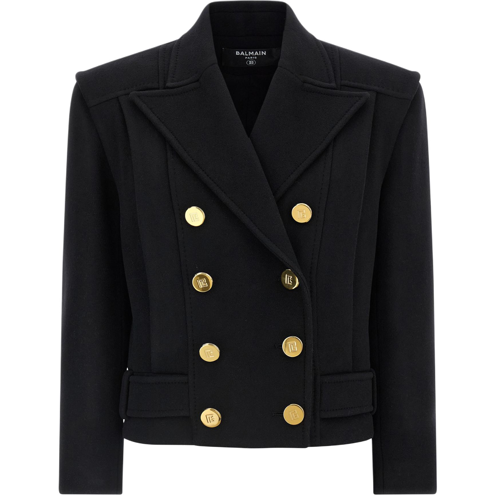 Женское пальто BALMAIN FF1UA095WD100PA (однотонное)