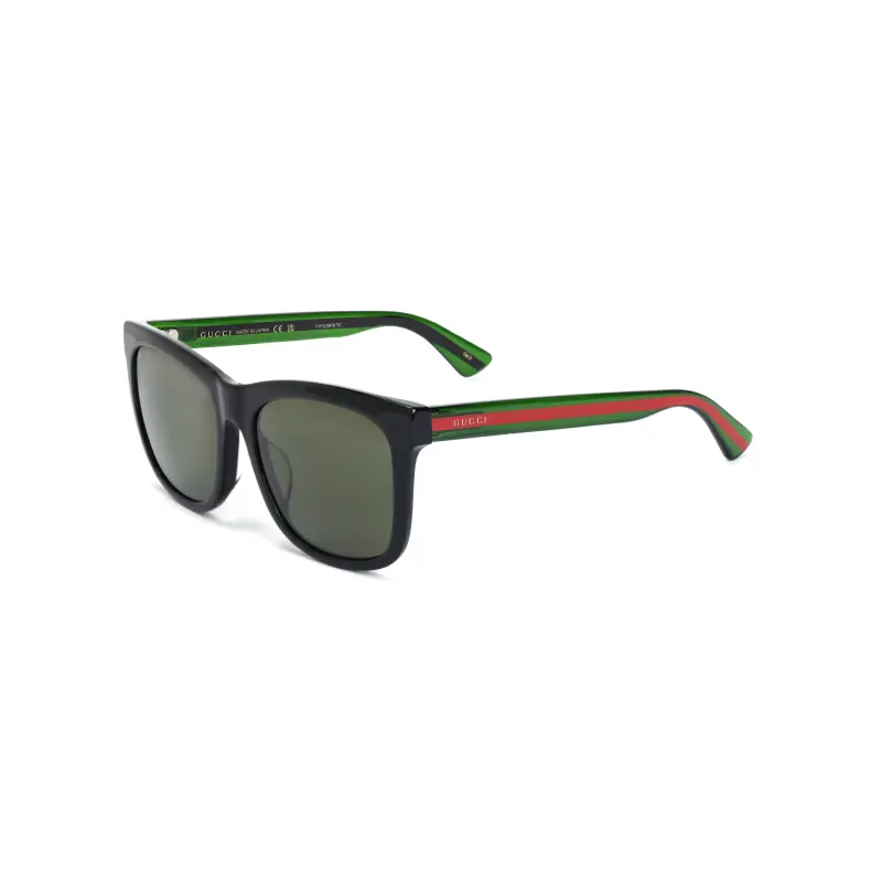 GUCCI Wayfarer Square Sunglasses Black/Green