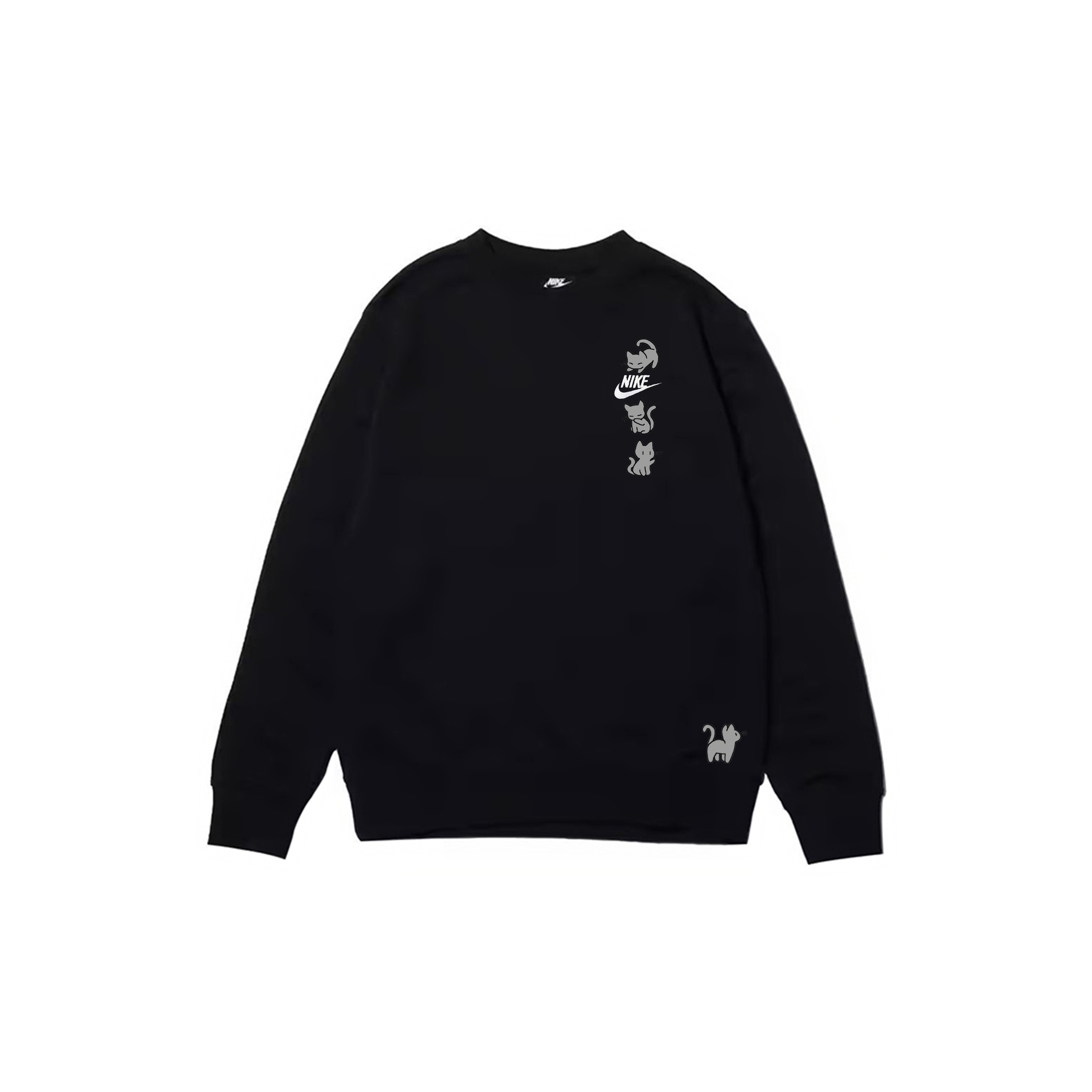 Nike, uniform, amber comfortable long-sleeve with a round collar, custom-made, classic length