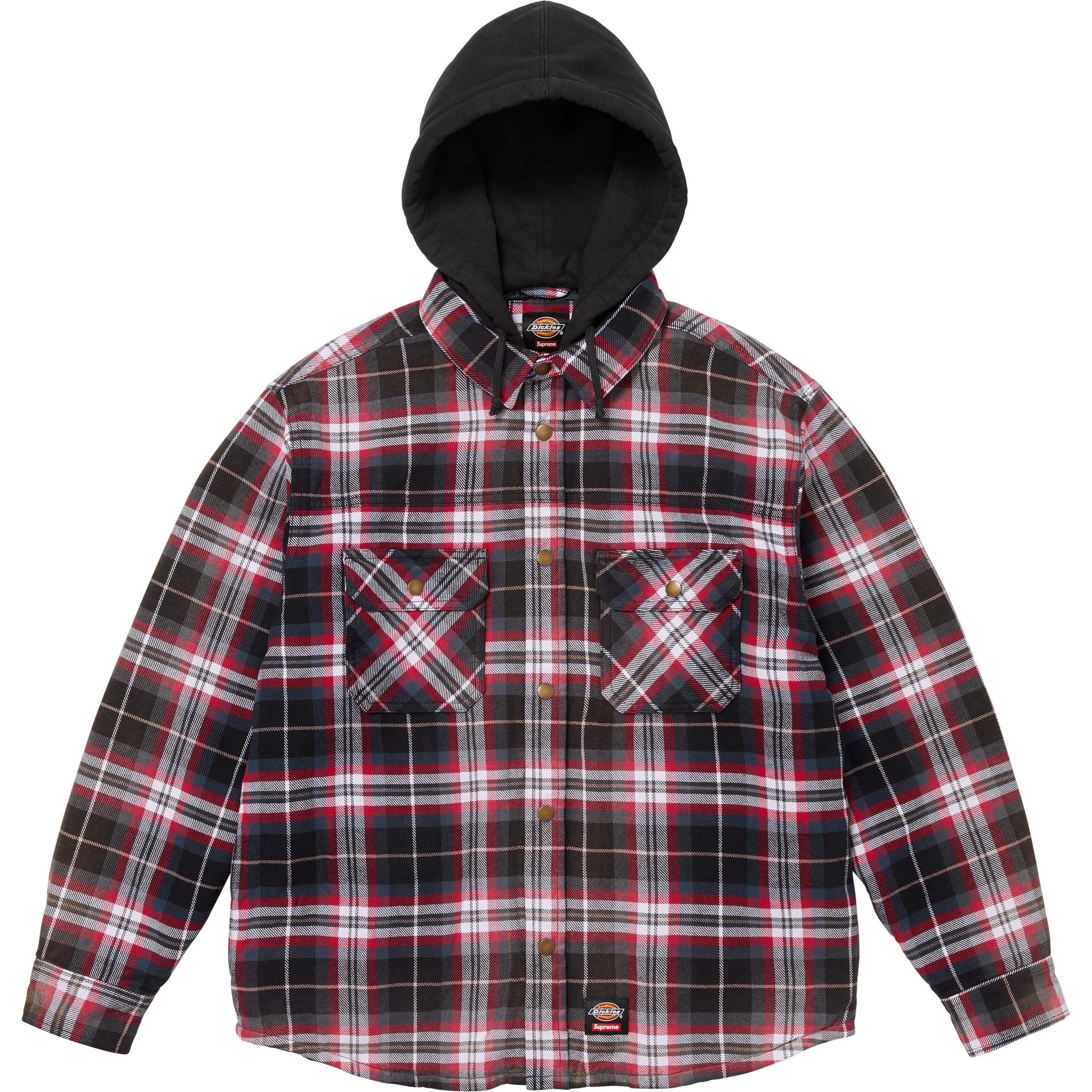 Рубашка Supreme x Dickies Lined Zip Up (в клетку)