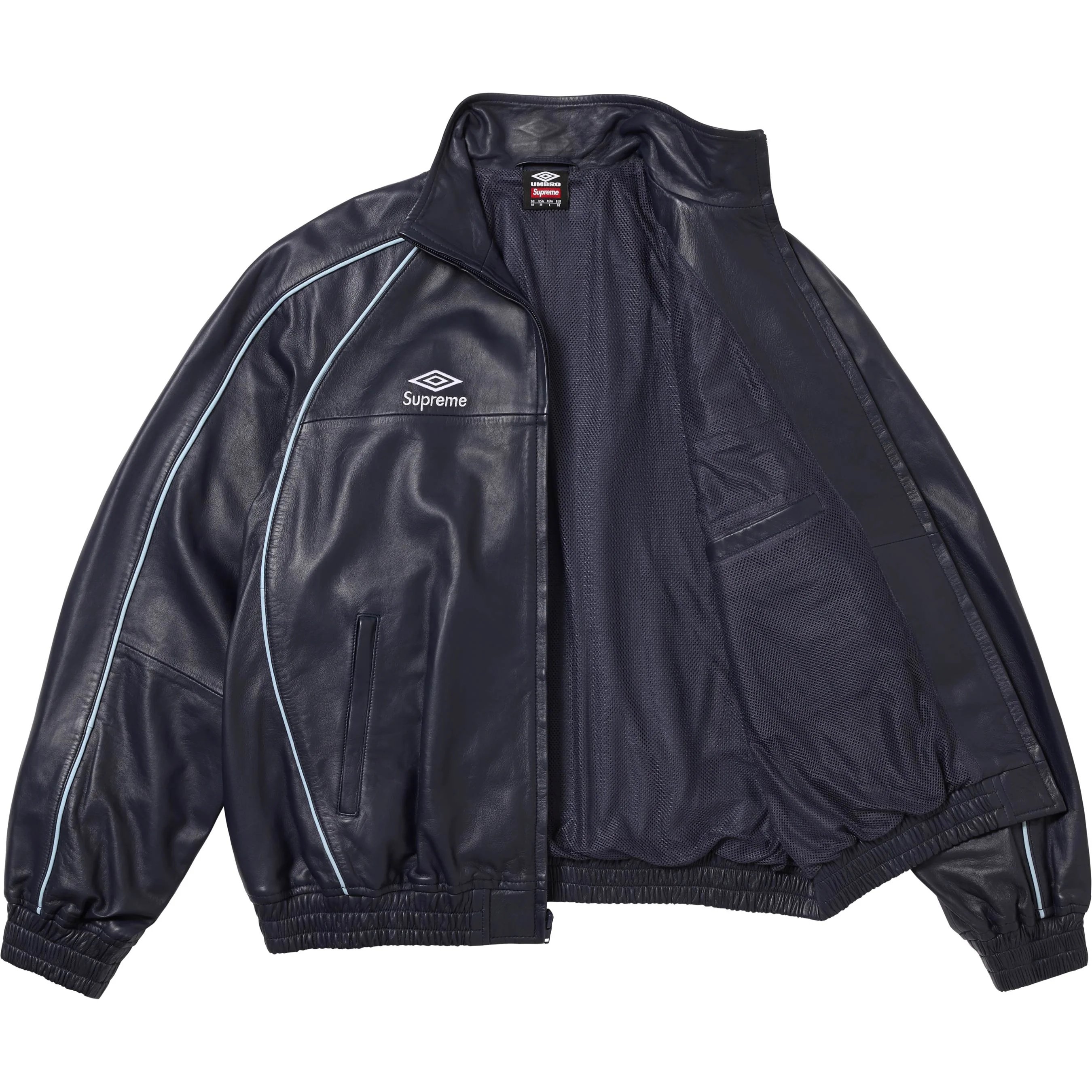 Supreme Umbro FW25 WEEK4 Leather Track Jacket logo SUP-FW25