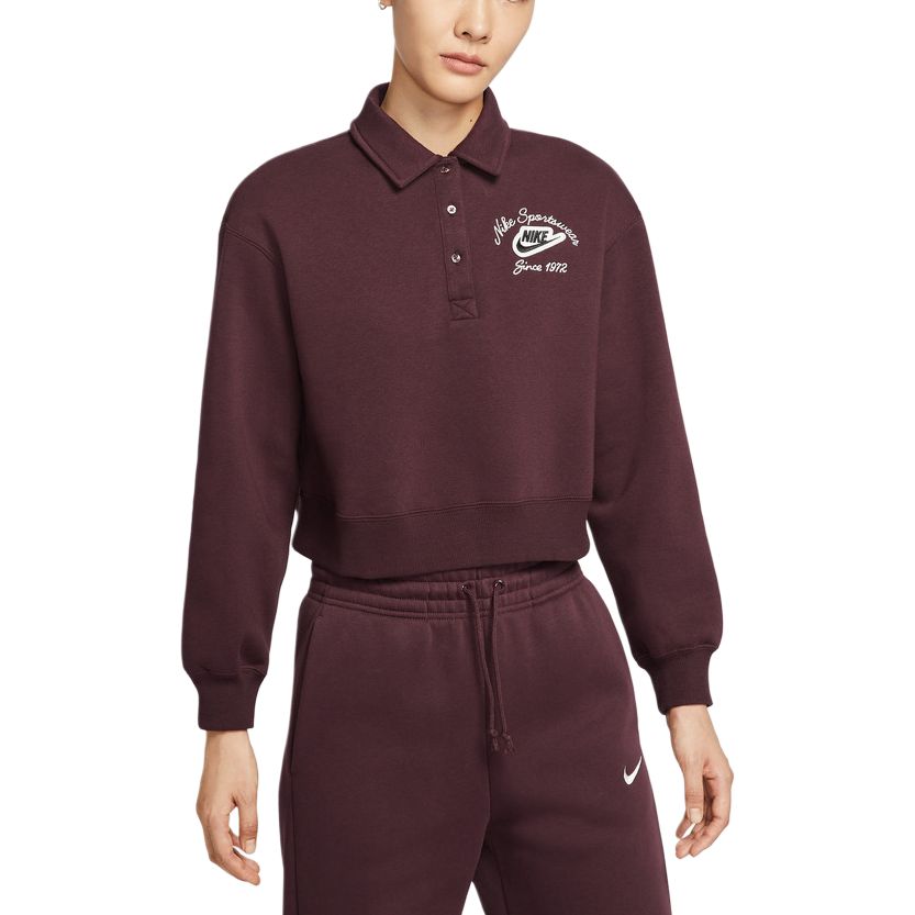 Женское худи Nike Sportswear PHNX COLLARED (серое)
