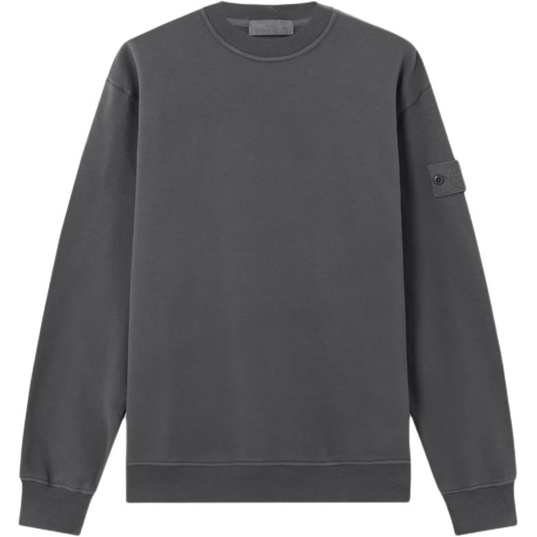 Мужское худи STONE ISLAND с патчем (черное)