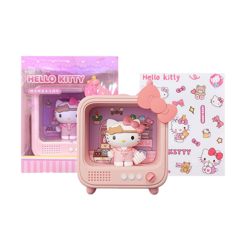 Sanrio, hello kitty, creative cartoon commemorative night light for students for men and women, sophisticated lights, decorations, gift box, high-quality style