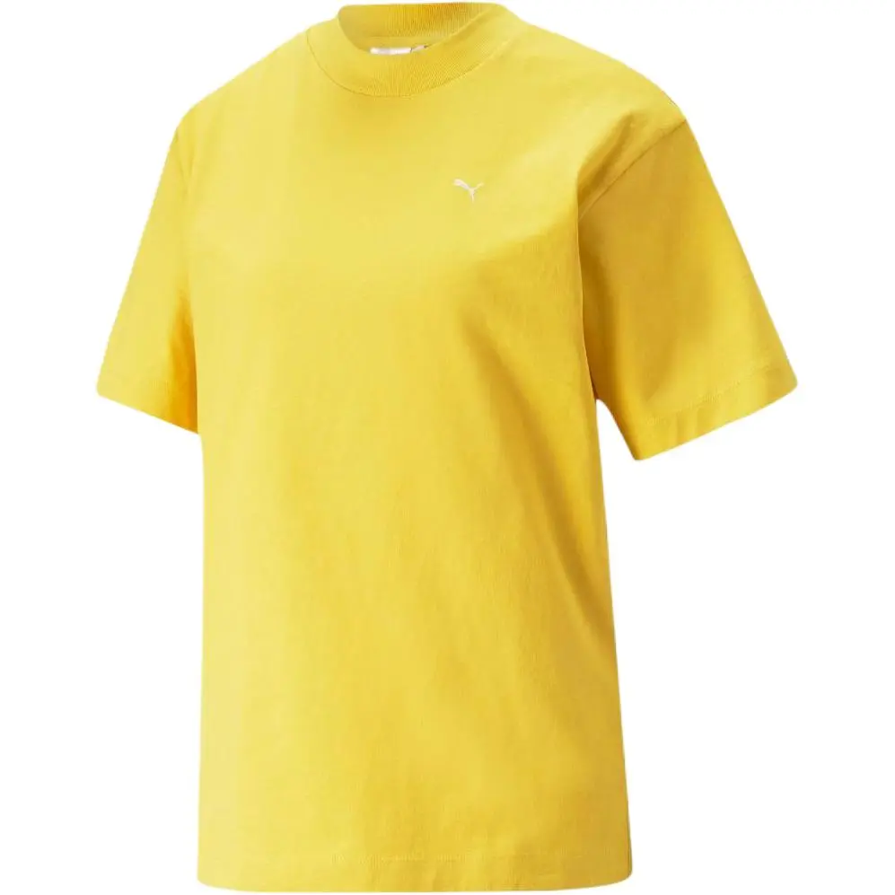 PUMA Drop Shoulder Sleeve T Shirt Women's Pear Yellow