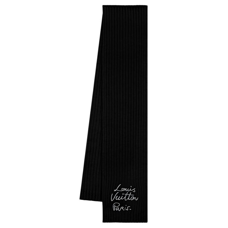 Женский шарф Louis Vuitton Script (черный)