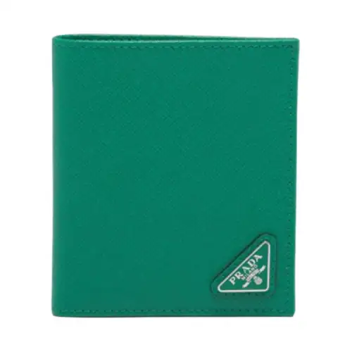 PRADA Saffiano Leather Wallet Unisex Mango