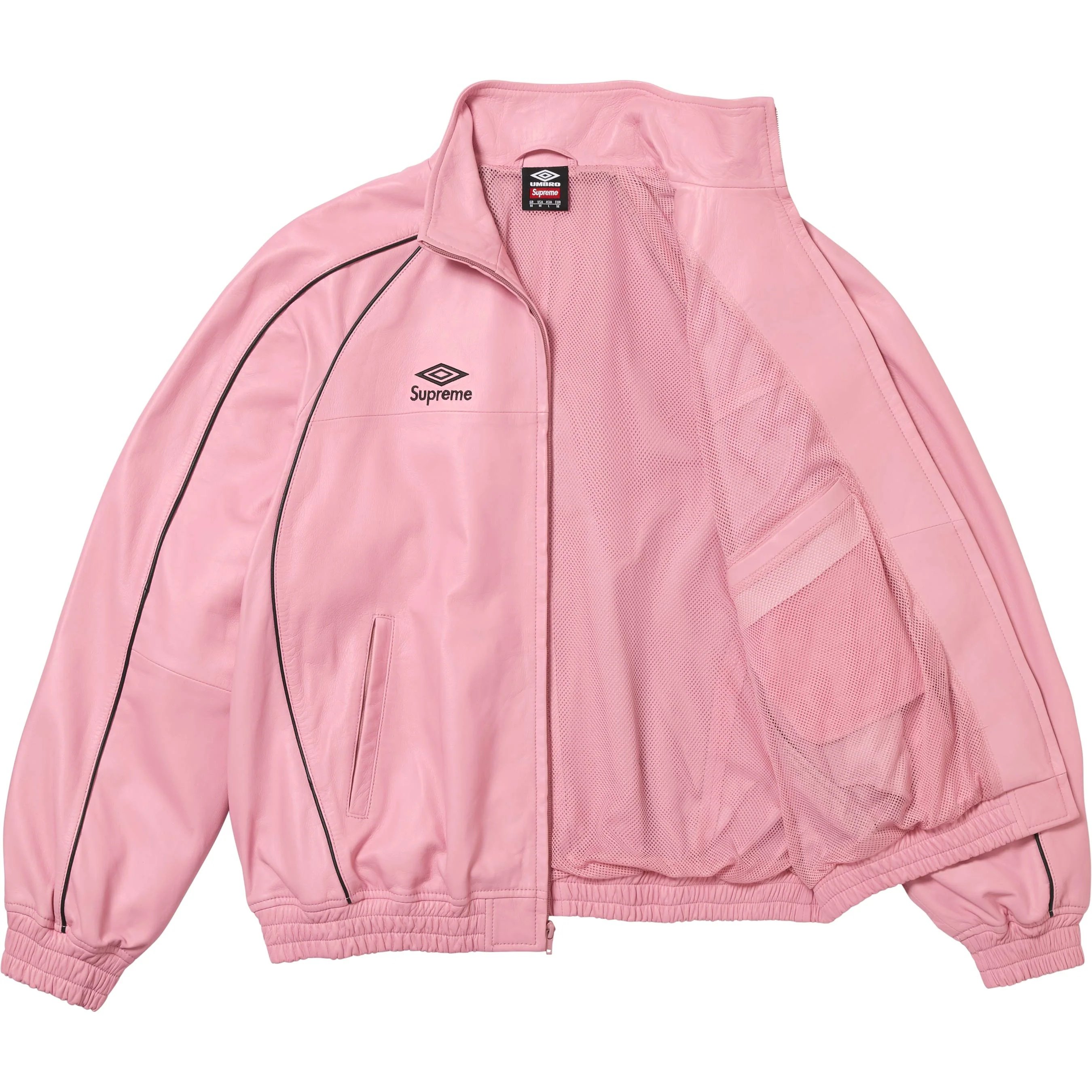 Supreme Umbro FW25 WEEK4 Leather Track Jacket logo оригинал