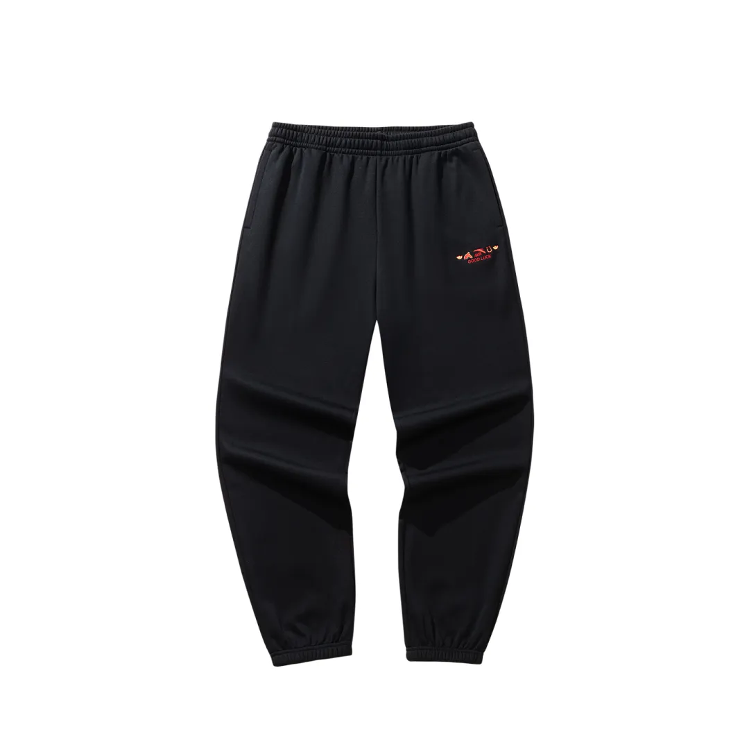 Anta Good Things Will Happen Knitted Sweatpants Men's Basic Black