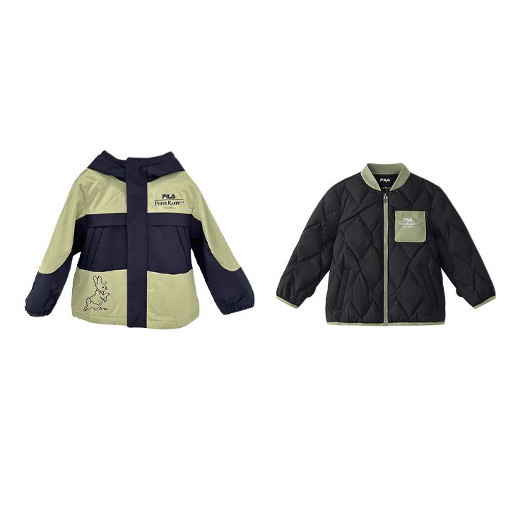 Детская куртка FILA KIDS WHITE LINE (черная)