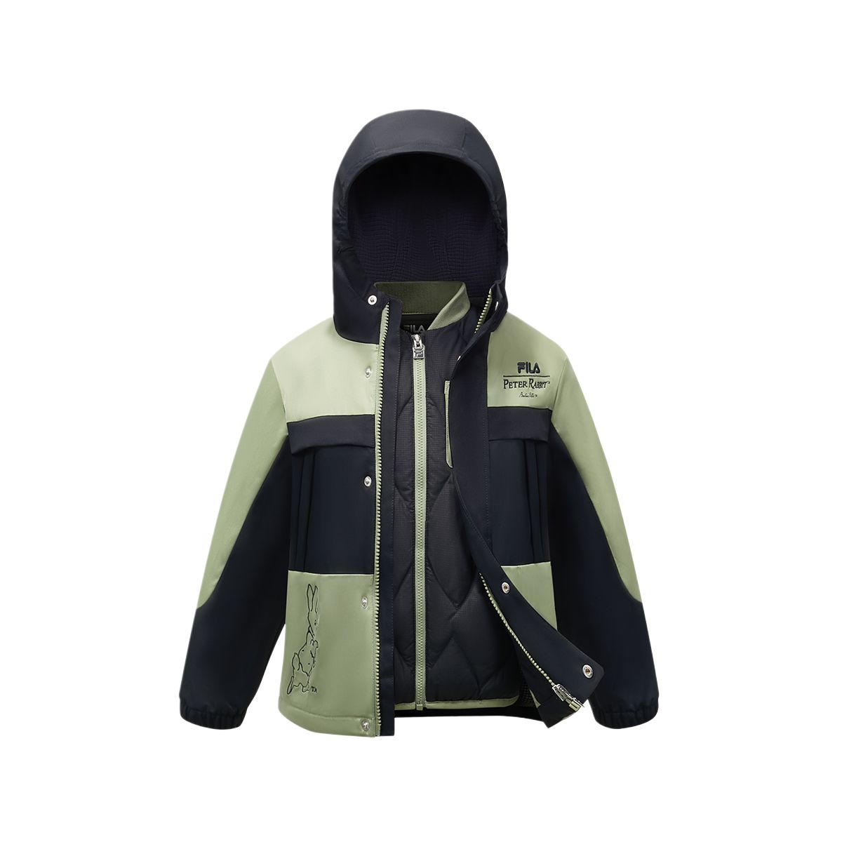 Детская куртка FILA KIDS WHITE LINE (черная) — фото 3