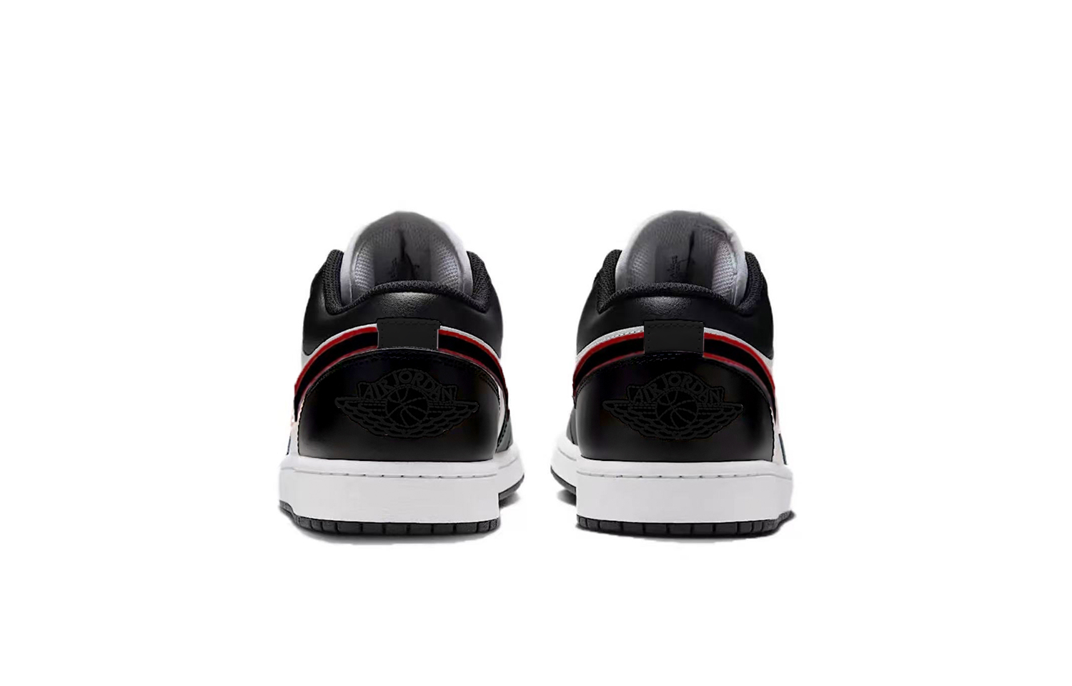 Jordan Air Jordan 1 Heartbeat Rhythm Abrasion Resistant Low top Vintage Basketball Shoes Unisex Black Red