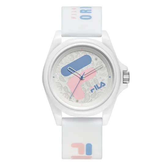 FILA 6113 Wrist Watches Quartz Movement Silicone Strap White Dial Unisex