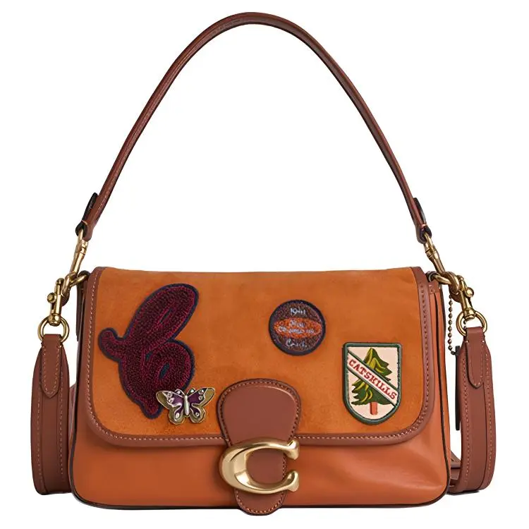 COACH Tabby Cow Leather One Shoulder Handbag Medium Women's Canyon Patina