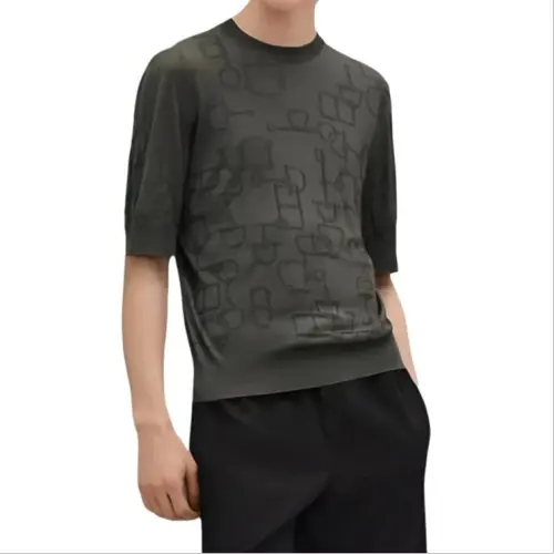 HERMES Sweaters Men's Green Crew Neck Moderate Other
