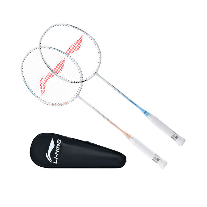 Li Ning Thunder 08 Iron Aluminum Composite Badminton Rackets Control Type All around Defense Entry level Blue/Pink